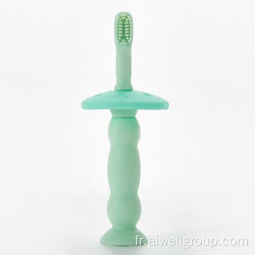 Bébé brosse à dents d&#39;entraînement en silicone